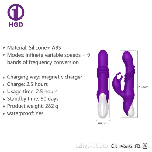 Rechargeable woman sex toy clitoris vagina vibrating double motor wand massager